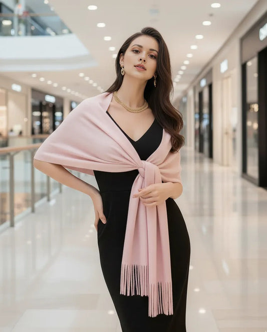 Damenschal Kaschmir Rosa elegant klassisch