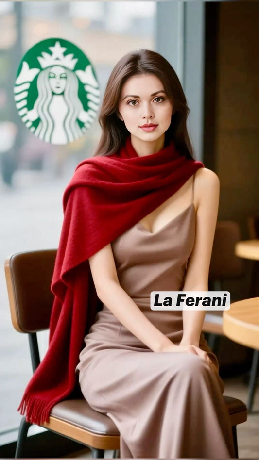 La Ferani Damen Kaschmir Schal – 100% Schwarz, 100% Stil: Ein Frühlingserlebnis auf der Paris Fashion Show am 15. Mai 2025