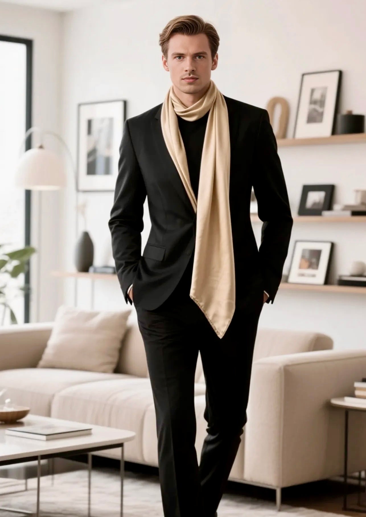 Herren Seidenschal und Kaschmirschal