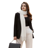 100% Kaschmirschal Damen 200x75 dünn extra geschmeidig elegant seidig S2