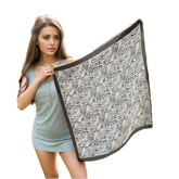 70x70 Silk Scarf white black classic Style Business Style Stole Wrap Foulard N600