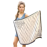 70x70 Silk Scarf white black rose Classic summer business Style Silk Stole Foulard N604