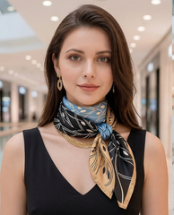 90x90 Bandana Seidentuch bunt Designer klassisch Stil K64