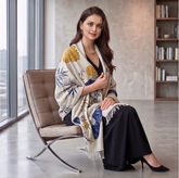 Kaschmirschal dünn 185x65 Damen Asian Style Beige B10