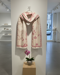 Kaschmirschal 185x65 Damen Asian Stil Rosa B29