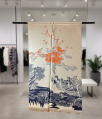 Kaschmirschal 185x65 Damen Beige Asian Stil B31