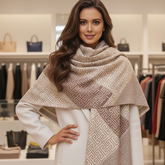 Kaschmirschal 185x65 Damen klassisch Beige B7