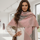 Kaschmirschal 185x65 Damen klassisch Rosa B7