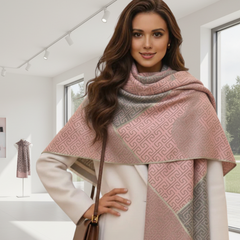 Kaschmirschal 185x65 Damen klassisch Rosa B7