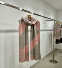 Kaschmirschal 185x65 Damen klassisch Rosa B7