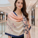180x90 Seidenschal Rosa klassisch Asiatischer Stil G39