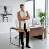 Herrenschal Kaschmirschal 100% dünn extra geschmeidig S2