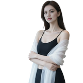 100% Kaschmirschal Sommer extra dünn 185x65 Damen S3