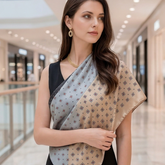 70x70 Bandana Seidentuch schwarz grau beige klassisch Stil K48