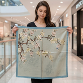 70x70 Bandana Seidentuch grün Van Gogh klassisch Stil K50