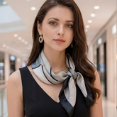 70x70 Bandana Seidentuch grau klassisch Stil K61