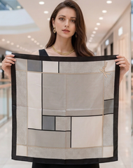 70x70 Bandana Seidentuch grau klassisch Stil K61