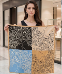 90x90 Bandana Seidentuch bunt Designer klassisch Stil K64
