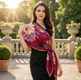 130x130 Seidentuch lila Asian Korean Stil L1