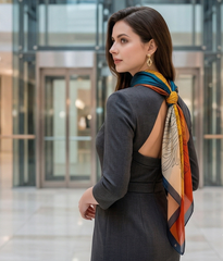 130x130 Seidentuch leicht transparent groß quadratisch bunt L6