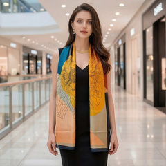 130x130 Seidentuch leicht transparent groß quadratisch bunt L6