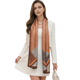 180x90 Seidenschal 180x90 orange beige N104