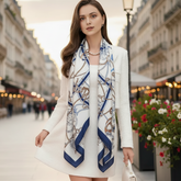 180x90 Seidenschal 180x90 orange beige N169