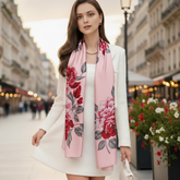 180x90 Seidenschal 180x90 Rosa Rosen N266