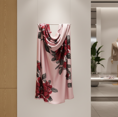 180x90 Seidenschal 180x90 Rosa Rosen N266