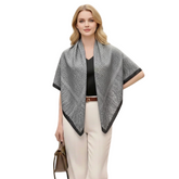 90x90 Seidentuch schwarz weiss klassisch N288b