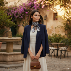 70x70 Leopard Braun Seidentuch Bandana NN12