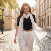 100% Kaschmirschal Sommer extra dünn 170x70 Damen S3