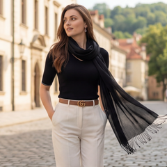 100% Kaschmirschal Sommer extra dünn 170x70 Damen S3