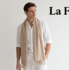 100% Kaschmirschal Sommer extra dünn 175x70 Herren S3