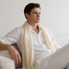 100% Kaschmirschal Sommer extra dünn 175x70 Herren S3