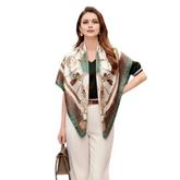 90x90 Seidentuch grün weiß klassisch N54