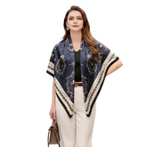 90x90 Seidentuch blau weiß klassisch N4