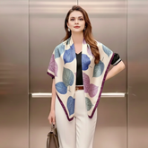 90x90 Seidentuch Lila Beige N59