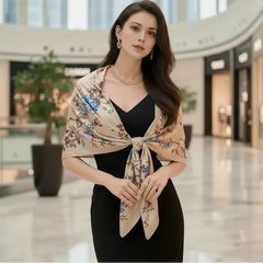 180x90 Seidenschal Van Gogh Beige N94