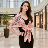 180x90 Van Gogh Rosa Seidenschal N94