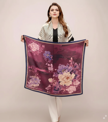 70x70 Seidentuch lila Asian Styl NN3