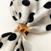 Silk Scarf ring Gold slide holder pin Accessory Jewelry Gold Diamant for 70x70 90x90 R4