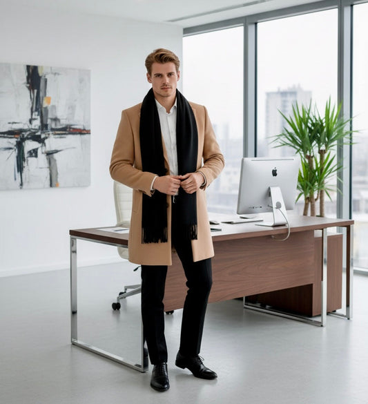 Herrenschal dünn Herbst Business man Style