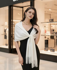 100% Kaschmirschal Damen 200x75 dünn extra geschmeidig elegant seidig S2