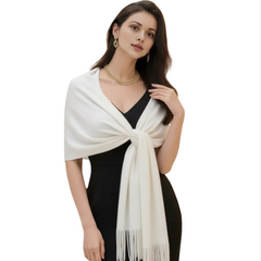 100% Kaschmirschal Damen 200x75 dünn extra geschmeidig elegant seidig S2