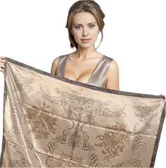 90x90 Silk Scarf white black Business Style Silk Stole Summer shawl Foulard Wrap N27