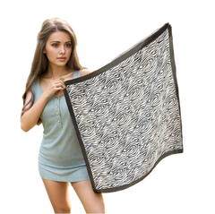 70x70 Silk Scarf white black classic Style Business Style Stole Wrap Foulard N600