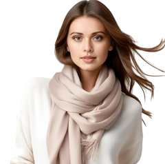 100% Cashmere thin Scarf 185x65 Spring Beige Business Style Wool Shawl Wrap Pashmina S2
