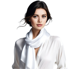 90x90 Silk Scarf White Shawl Business Style Bandana Neck Stole Foulard formal events 8 colours NB1