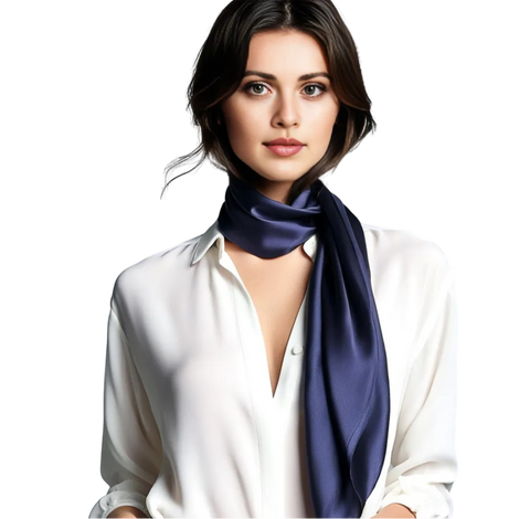 90x90 Silk Scarf Blue Shawl Business Style Bandana Neck Stole Foulard formal events 8 colours NB1